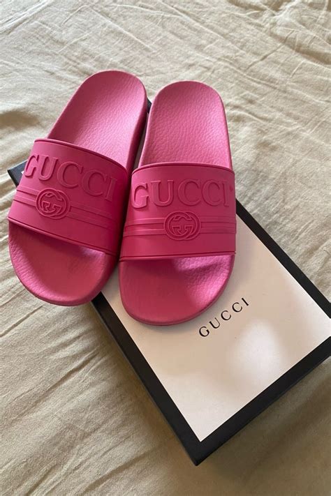 gucci belt dusty pink|hot pink Gucci slides.